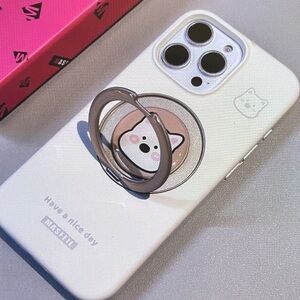 White Phone Case with Ring Holder